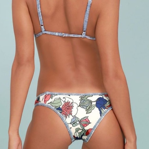 Tavik Jayden Beige Floral Print Bikini Bottom - Picture 3 of 7